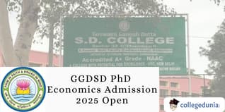 GGDSD PhD Economics Admission 2025 Open; Apply by January 31